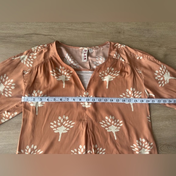 Anthropologie Dolan Alvia Peasant Top Peach Floral SZ S - Picture 6 of 7